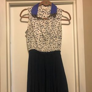 maison jules cheetah print fit and flare dress